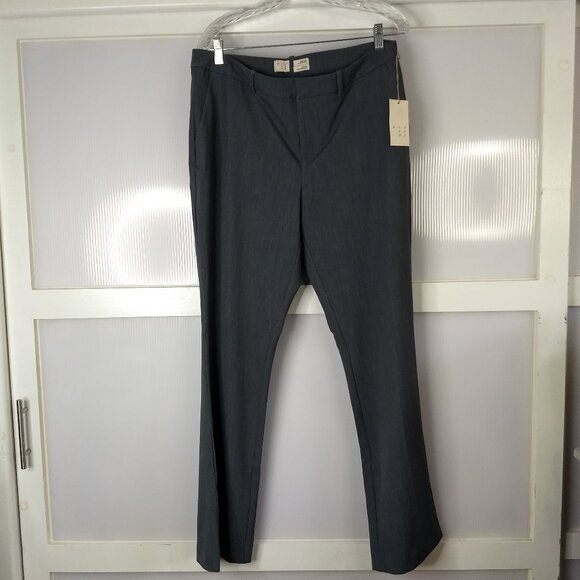 A New Day Heather Gray Career Work Stretch Curvy Size 14 NWT New Pants Slacks - Picture 1 of 9